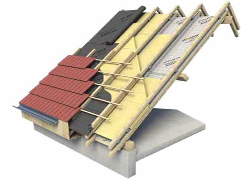 Isolation par lexterieure entre chevrons de toiture inclinee R 4.55