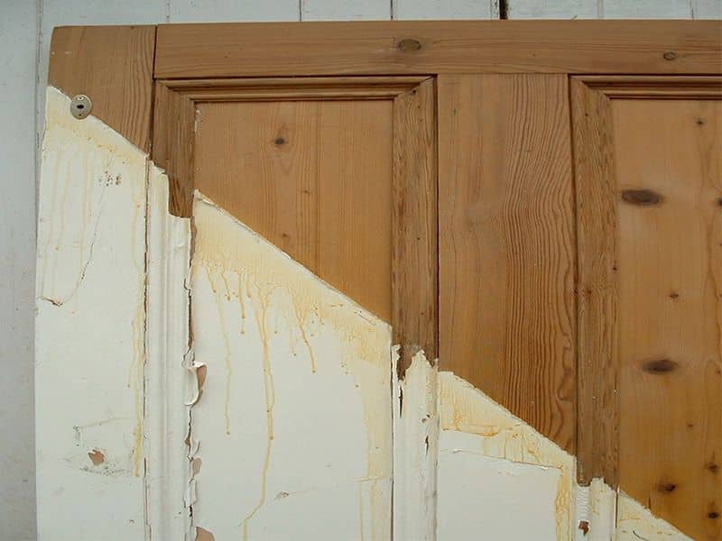 Preparation de porte interieure en bois